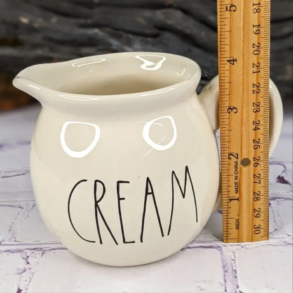 Rae Dunn CREAM Ceramic Creamer Pitcher with Handle